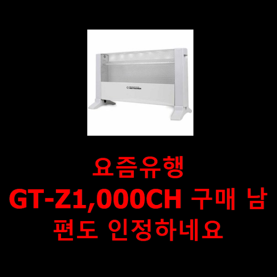  요즘유행 GT-Z1,000CH 구매 남편도 인정하네요