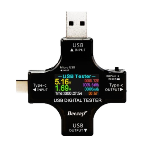 의외로 인기있는 비잽 타입C USB 3.0 전압 전류 컬러 테스터기, 1개(로켓배송) 추천합니다