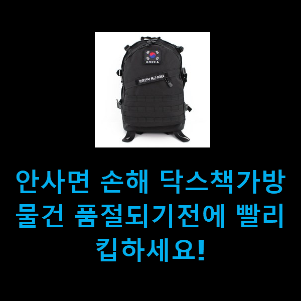  안사면 손해 닥스책가방 물건 품절되기전에 빨리 킵하세요!