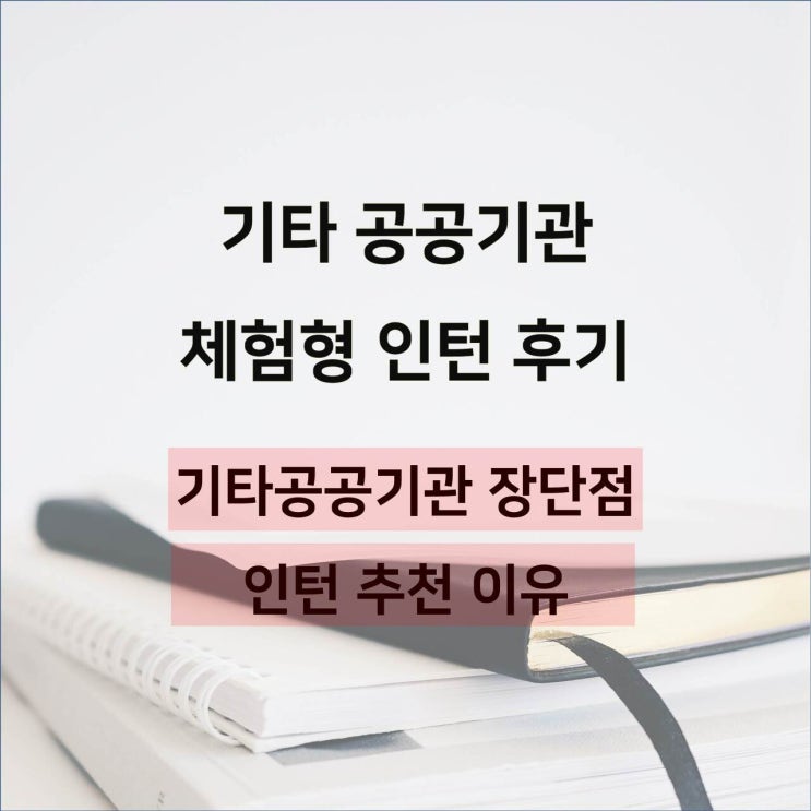  [2020년 기타 공공기관 체험형 인턴 후기] 지원동기/장단점/느낀점