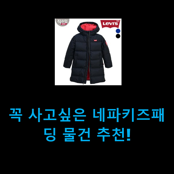  꼭 사고싶은 네파키즈패딩 물건 추천!
