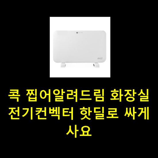 콕 찝어알려드림 화장실전기컨벡터 핫딜로 싸게사요