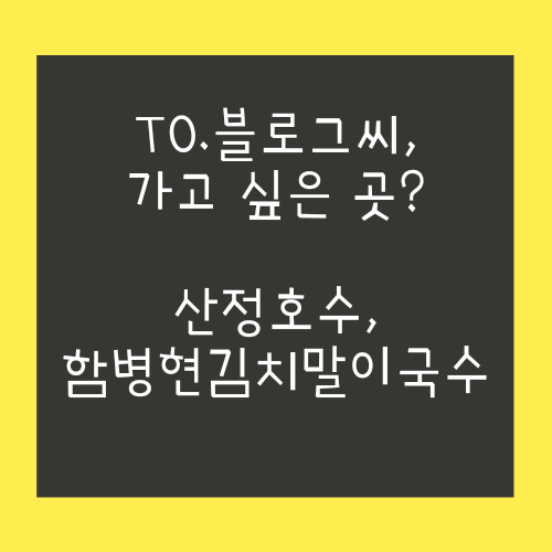  가고 싶은 곳_산정호수, 함병현김치말이국수