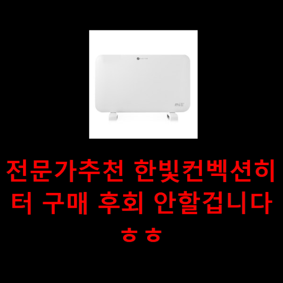  전문가추천 한빛컨벡션히터 구매 후회 안할겁니다 ㅎㅎ