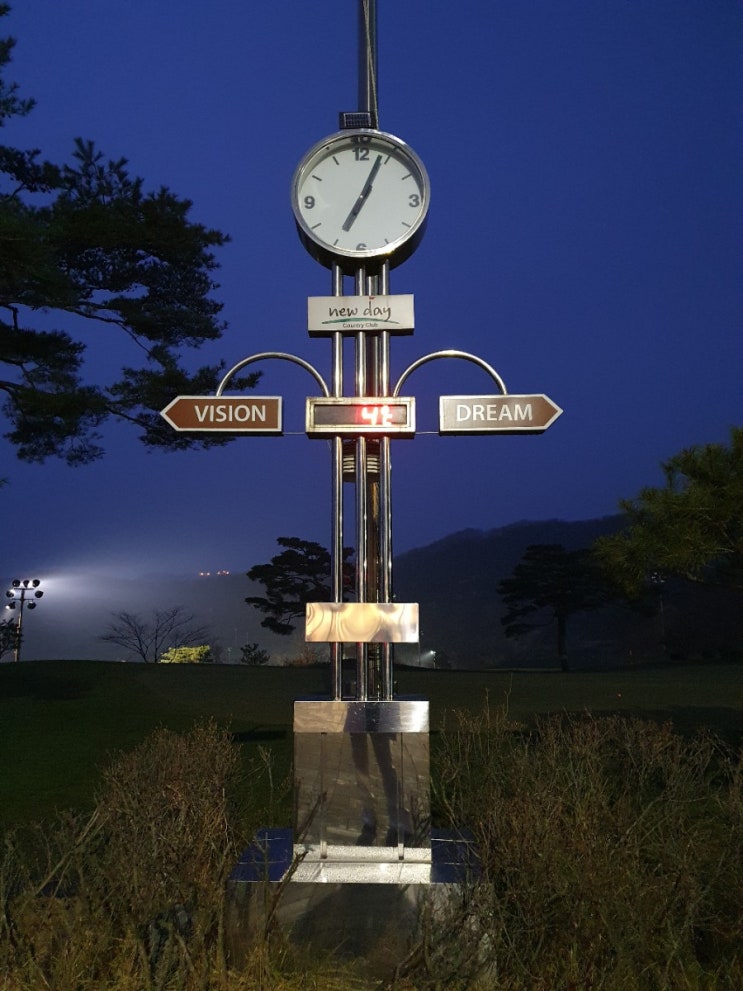  천안 마론뉴데이cc 겨울골프장 양잔디 관리 좋았던 곳 feat. 우리한우