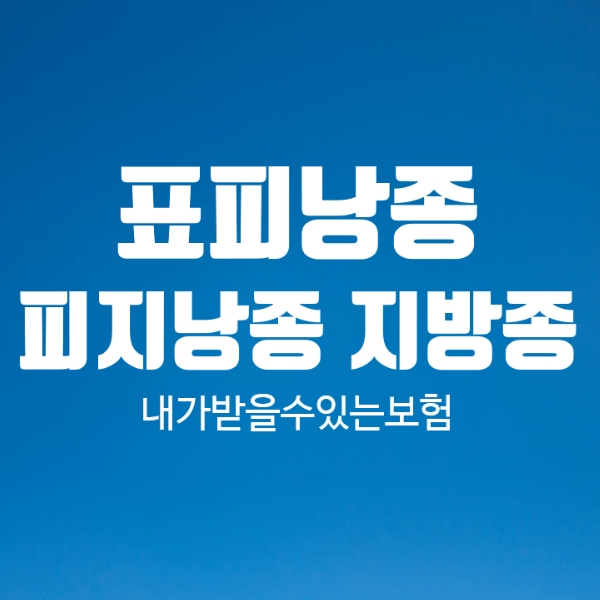 표피낭종 피지낭종 지방종 원인과 증상 치료  내가 받을 수 있는 보험금은?