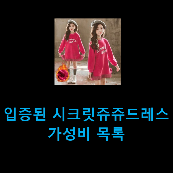 입증된 시크릿쥬쥬드레스 가성비 목록