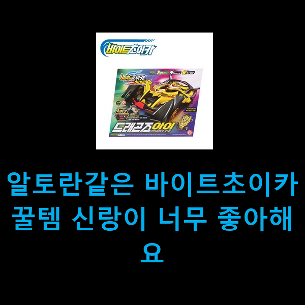  알토란같은 바이트초이카 꿀템 신랑이 너무 좋아해요