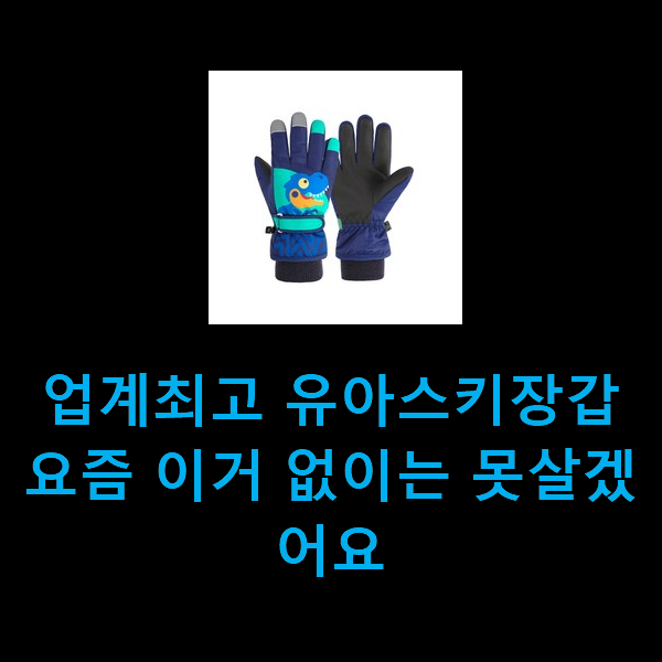  업계최고 유아스키장갑 요즘 이거 없이는 못살겠어요