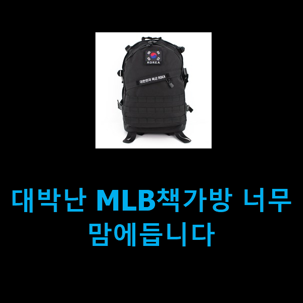  대박난 MLB책가방 너무 맘에듭니다