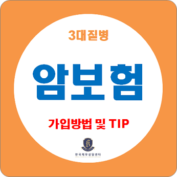  3대 질병 / 암보험의 종류 및 가입방법 확인하세요.