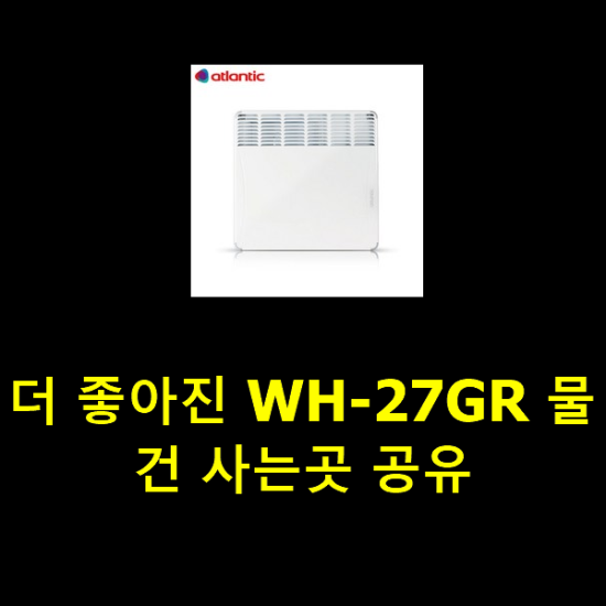 더 좋아진 WH-27GR 물건 사는곳 공유