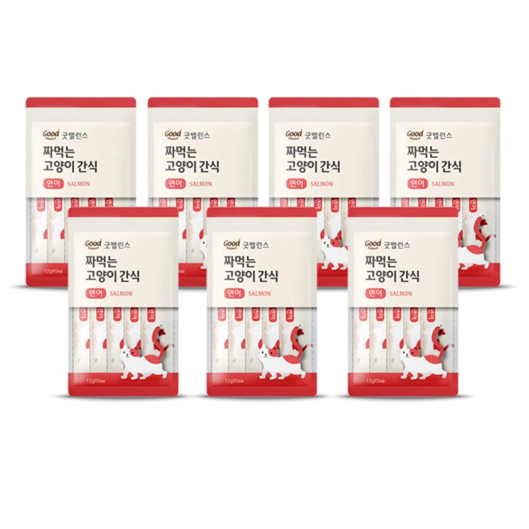 많이 팔린 굿밸런스 짜먹는 고양이 간식 12g x 5p, 연어, 7개입(로켓배송) 추천합니다