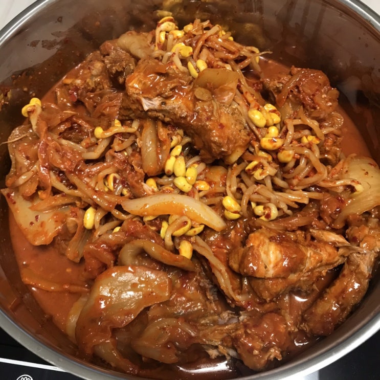  대전중구청 영희네매운등갈비찜 [ 중간단계 매운맛&꽃빵]