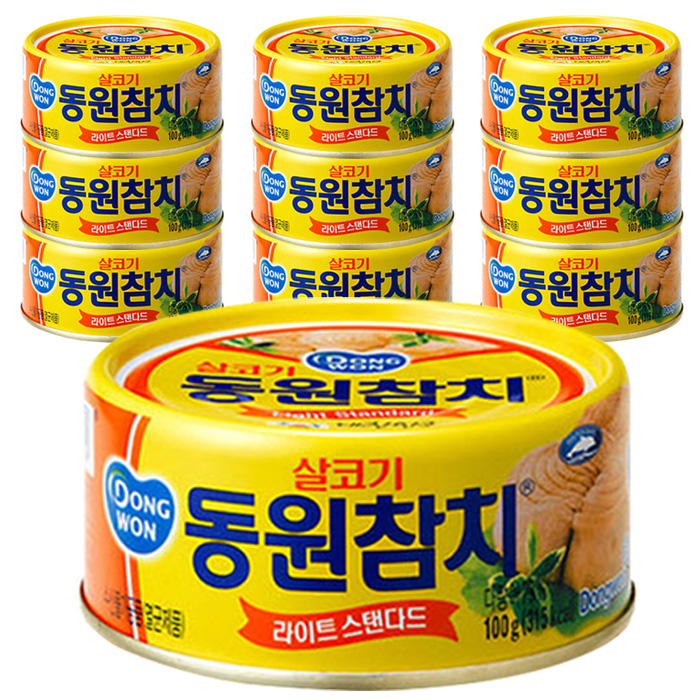 가성비갑 동원 라이트 스탠다드 참치, 100g, 10개 추천해요