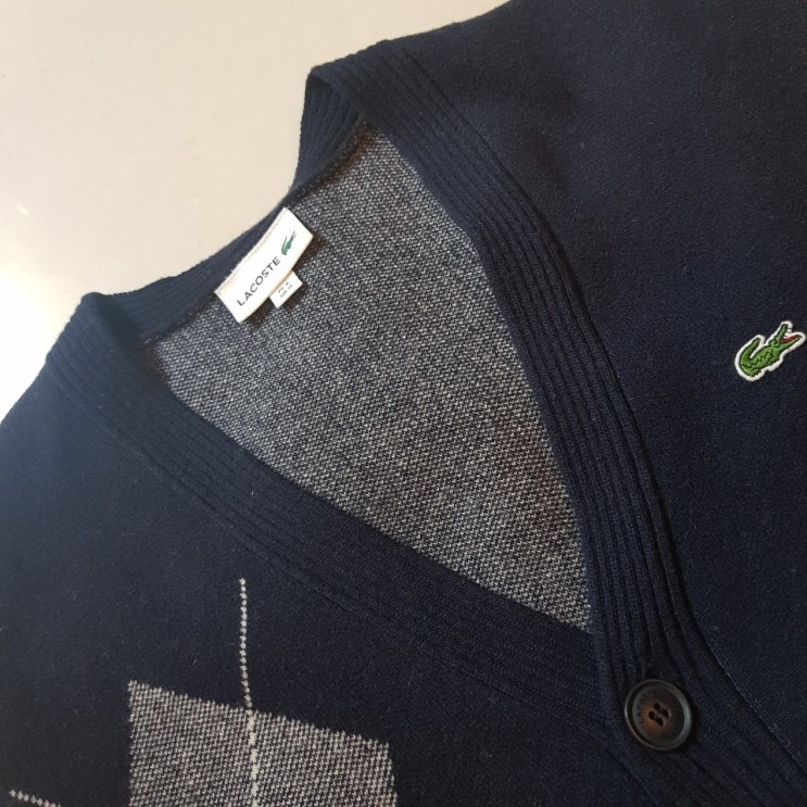  [LACOSTE] 라코스테 네이비 가디건 리뷰 & 착용사진(AH9104)