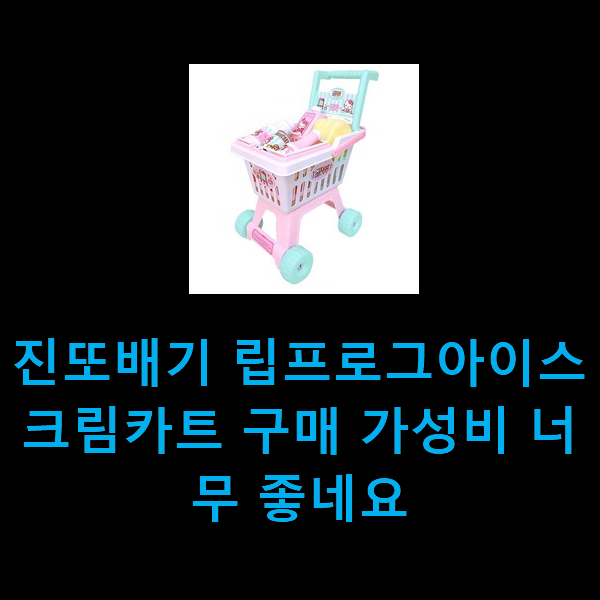  진또배기 립프로그아이스크림카트 구매 가성비 너무 좋네요