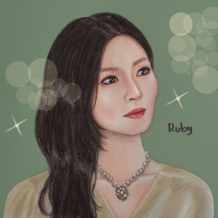  [인물화] 펜트하우스 김소연(천서진) 색연필화 초상화