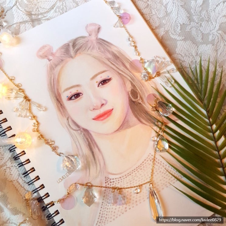 [인물화] 있지(ITZY) 신류진 색연필 초상화 팬아트