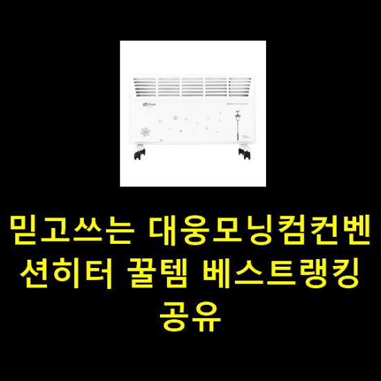 믿고쓰는 대웅모닝컴컨벤션히터 꿀템 베스트랭킹 공유