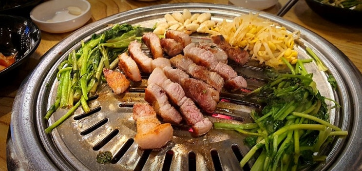  구미 신평동 맛집, 참숯꼬기(미나리 삼겹살 , 갈비살)