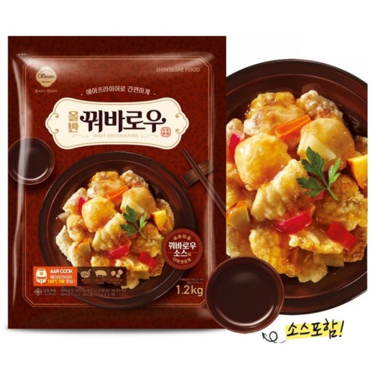 많이 팔린 신세계푸드 올반키친 꿔바로우 탕수육 1.2kg, 1개 ···