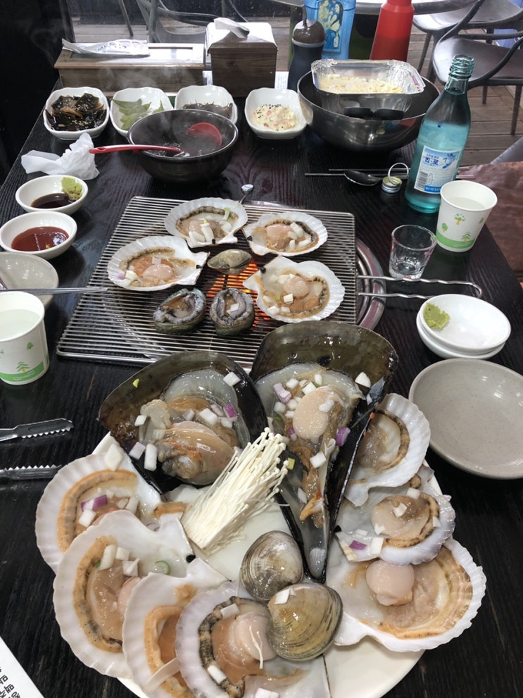  송정 포항물회(조개구이)
