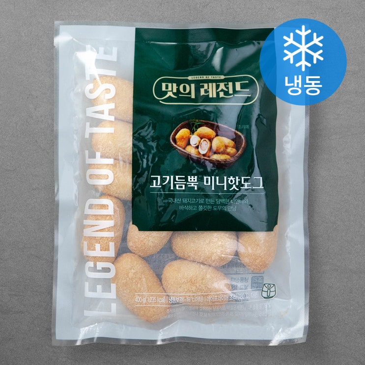 인지도 있는 맛의 레전드 고기듬뿍 미니핫도그 (냉동), 400g, 1개(로켓배송) 좋아요 인지도 있는 맛의 레전드 고기듬뿍 미니핫도그 (냉동), 400g, 1개(로켓배송) 좋아요