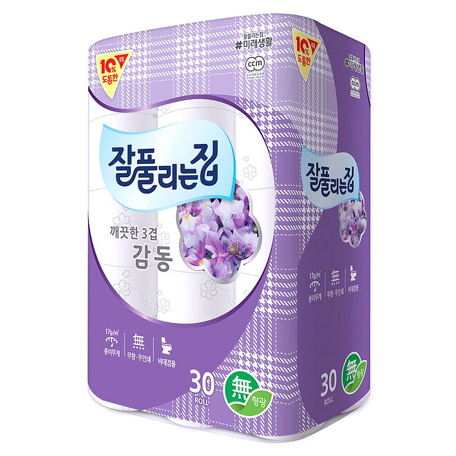 잘나가는 잘풀리는집 깨끗한 3겹 감동 롤화장지 25m, 30롤, 1팩(로켓배송) 추천해요 잘나가는 잘풀리는집 깨끗한 3겹 감동 롤화장지 25m, 30롤, 1팩(로켓배송) 추천해요