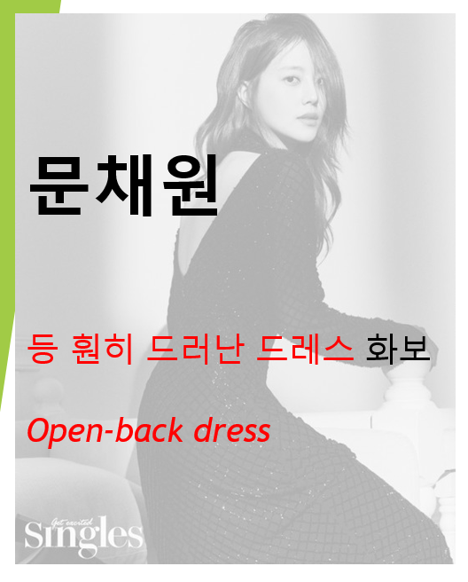  문채원 등 훤히 드러낸 드레스 화보 (feat. 다이어트, 인생화보, open back dress)