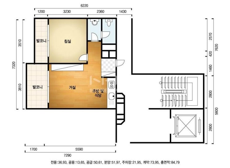  [매매] 해운대 좌동 삼정코아 8층(15평) - 2억4천