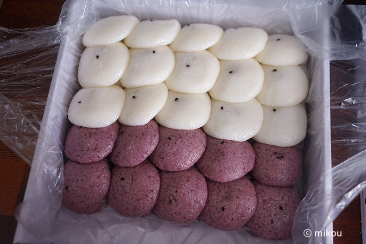  일산떡집에서 맛을 본 한잎애잔기지떡
