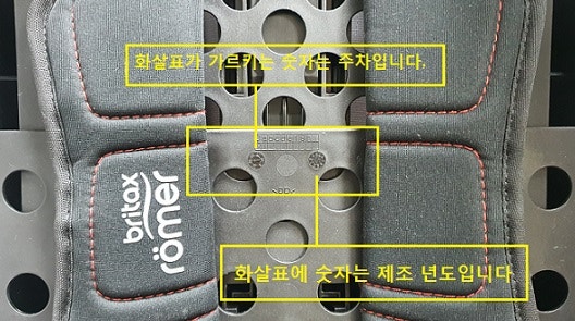 브라이텍스 로머 카시트 제조일자 확인방법