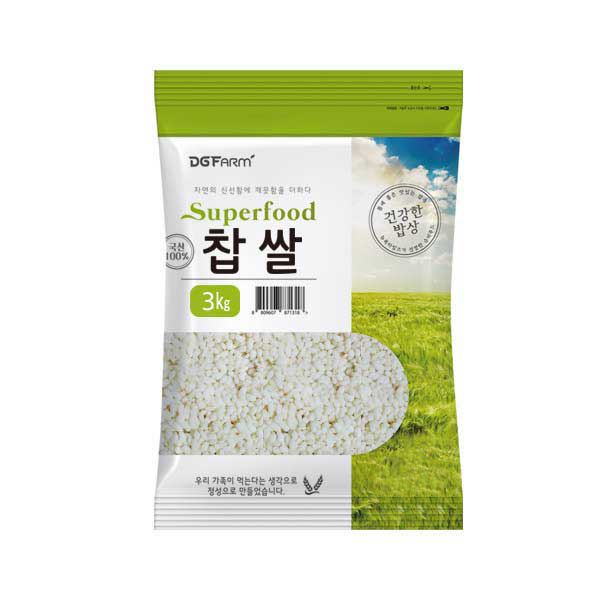 구매평 좋은 대구농산 찹쌀, 3kg, 1개(로켓배송) ···