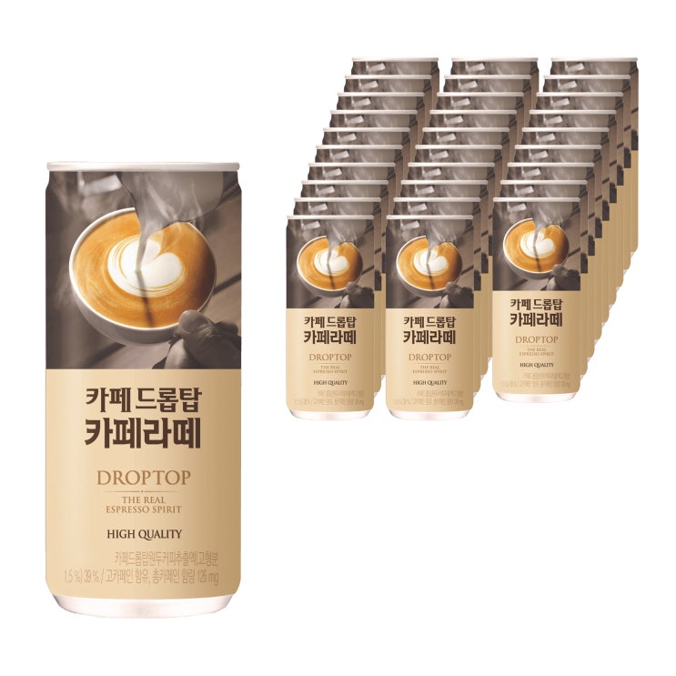 리뷰가 좋은 카페드롭탑 카페라떼, 200ml, 30개(로켓배송) 추천합니다