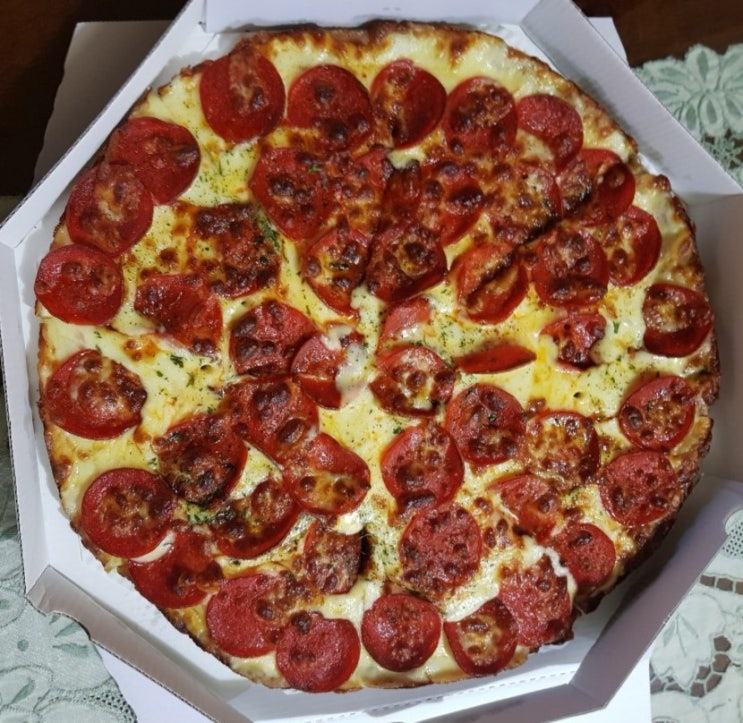 화곡동피자맛집 &lt;도우라이크 피자&gt; 치즈가 두 배 '페페로니 딥치즈' 후기