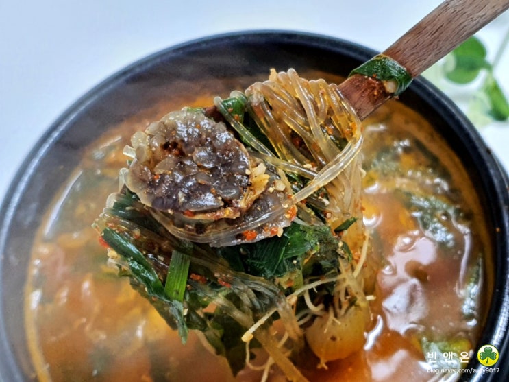  남은 순대 요리해서 얼큰하게 순댓국 만드는 법