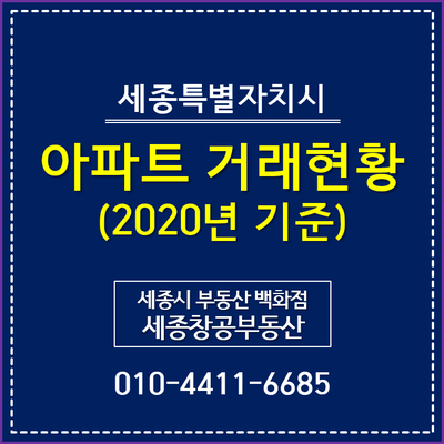  세종시 아파트 거래 현황 - 2020년