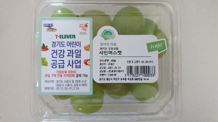  경기도 건강과일지원금으로 세븐일레븐 통신사 할인 사용 후기