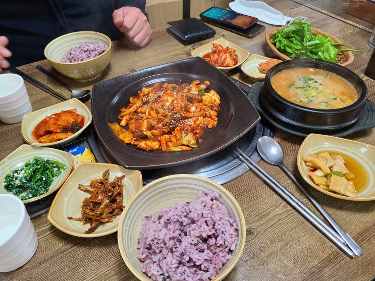 제주노형동맛집 밥엔청국장 청국장과 쭈꾸미볶음 9천원 제주노형동맛집 밥엔청국장 청국장과 쭈꾸미볶음 9천원