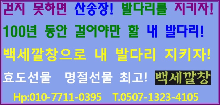  백세깔창(신발깔창)효도선물 명절선물 최고!