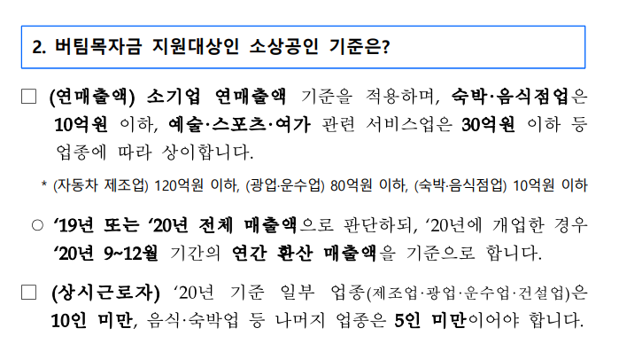  최대 300만 원 지원, 소상공인 버팀목자금 공동대표는?