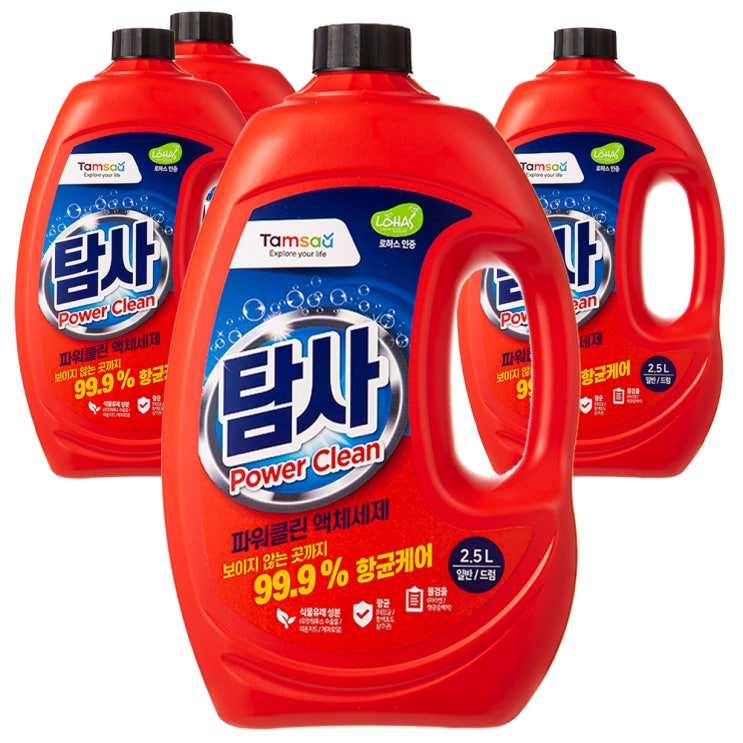 핵가성비 좋은 탐사 파워클린 액체세제, 2.5L, 4개(로켓배송) 좋아요