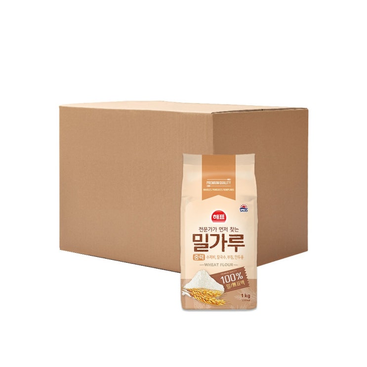 잘팔리는 해표 중력분 밀가루, 1kg, 10개입(로켓배송) 좋아요