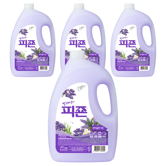 후기가 정말 좋은 피죤 레귤러 섬유유연제 바이올렛 가든 본품, 3100ml, 4개(로켓배송) ··· 후기가 정말 좋은 피죤 레귤러 섬유유연제 바이올렛 가든 본품, 3100ml, 4개(로켓배송) ···