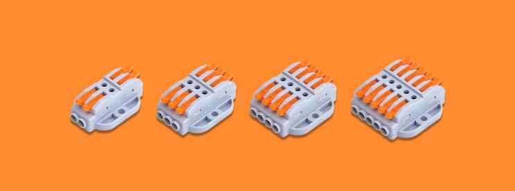 [칩센]레버형 구분연결 전선커넥터(나사고정형) 전기 조명 전선연결 꽂음형커넥터 차량 DIY 조명 단선 연선