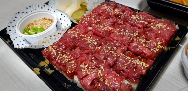  구미 옥계 맛집, 고요남(육회 초밥, 한우 물회)