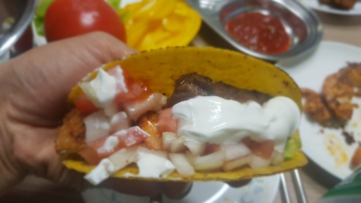  타코만들기 손이 많이 가지만 맛있어요