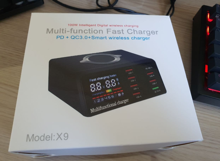  알리익스프레스에서 직구한 100W 멀티포트 충전기 X9