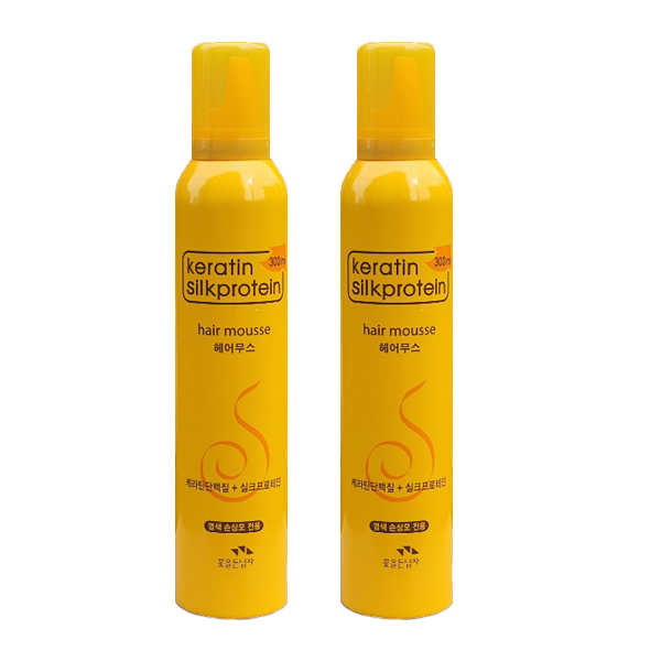 잘나가는 꽃을든남자 케라틴 실크프로테인 헤어무스, 2개, 300ml ··· 잘나가는 꽃을든남자 케라틴 실크프로테인 헤어무스, 2개, 300ml ···